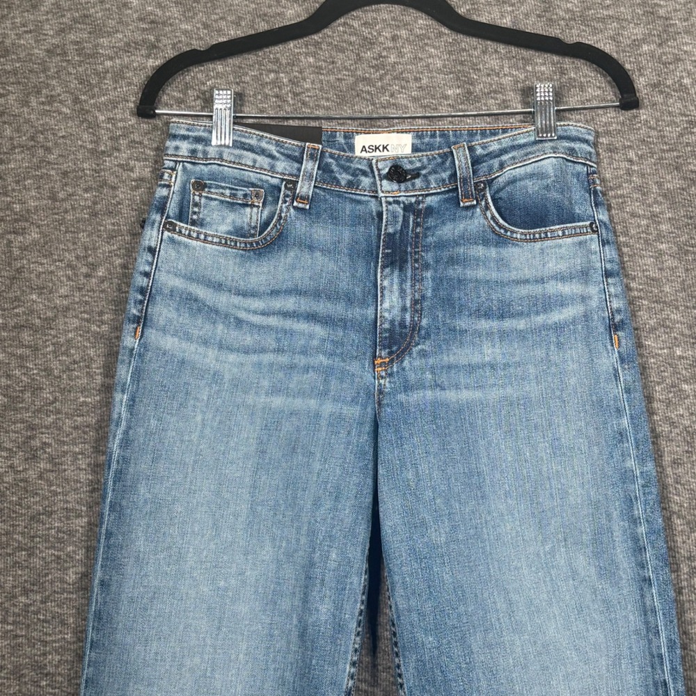 ASKK NY Juniper Tracker Wide Leg High Rise Jeans Womens Size 27 - Picture 3 of 13